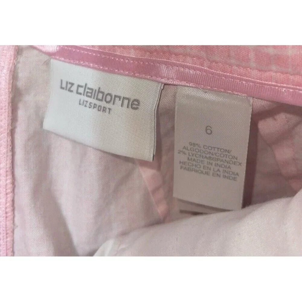 LIZ CLAIBORNE LIZ SPORT Women's Size 6 Pink Check Skort - Picture 9 of 12